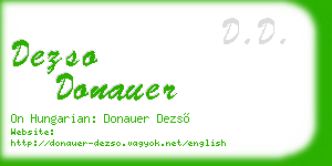 dezso donauer business card